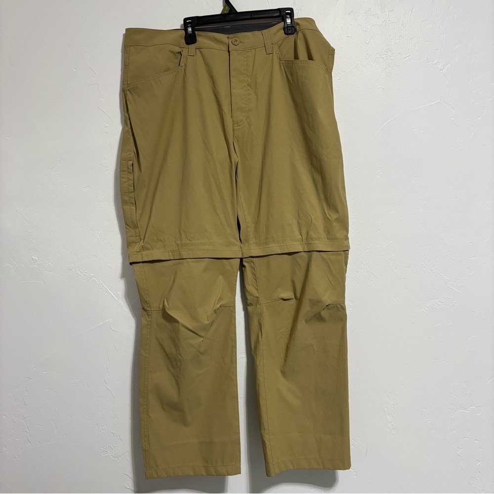 Eddie Bauer Men's Convertible Tech Pant 38x30 Neutral Khaki Outdoor Hiking